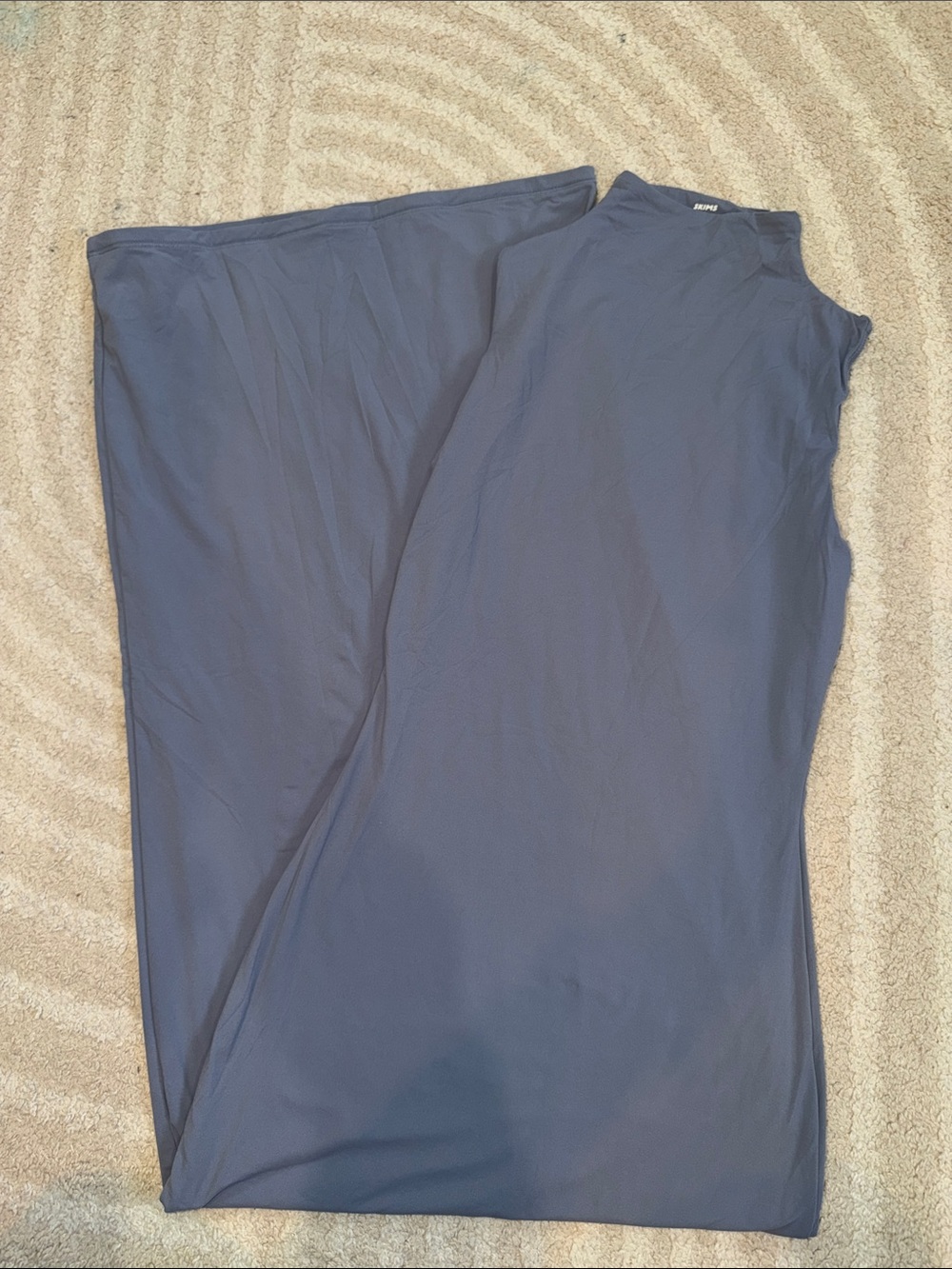 SKIMS Maxi Dress with High Top Neck - Slate Blue